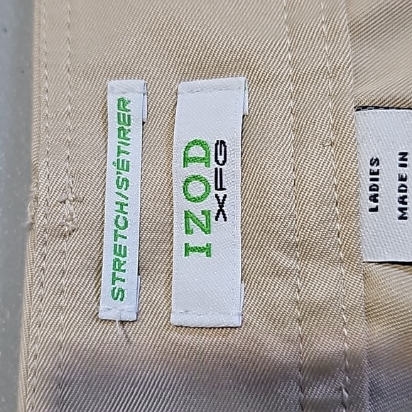 Izod size 16 cream athletic stretch shorts - Picture 6 of 8